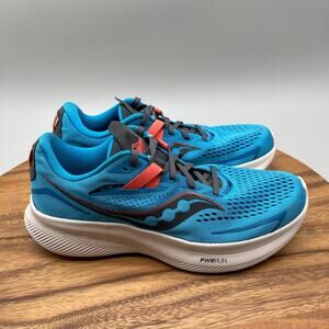 Saucony Ride 15 Shoes Womens Size 8.5 Blue Running Comfort Walking Gym Sneakers